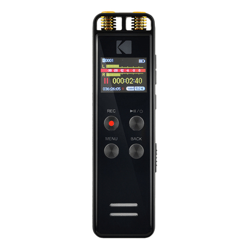 Kodak VRC550 Diktiergerät mit Internem Speicher & Flash-Karte - Schwarz